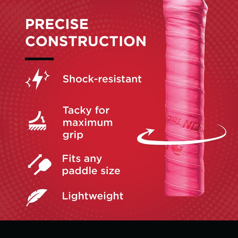 GAMMA Sports Neon Tac Overgrip, Tacky Grip for Tennis, Pickleball, Squash, and Badminton Racquets, Assorted 3 Pack - Image 3